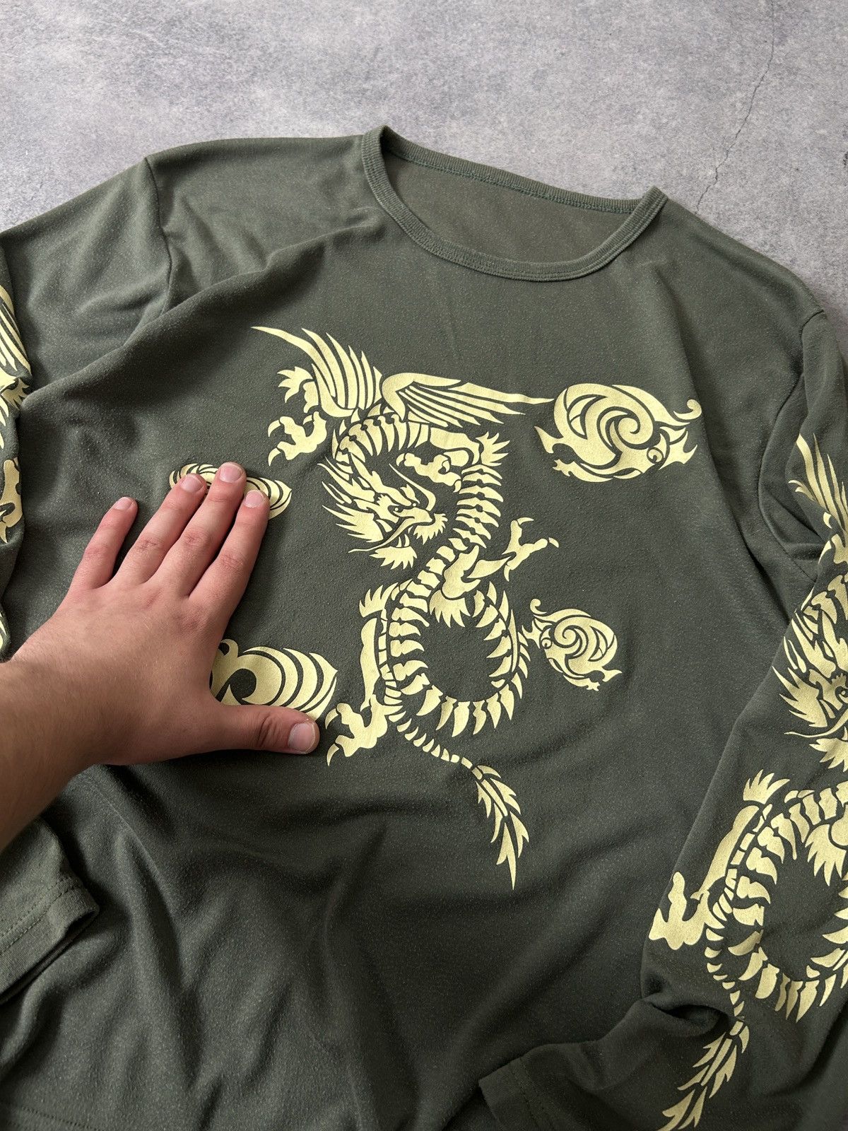 Japanese Brand Vintage Japanese Dragon 🐉 long-sleeved mens y2k Size US M / EU 48-50 / 2 - 3 Thumbnail