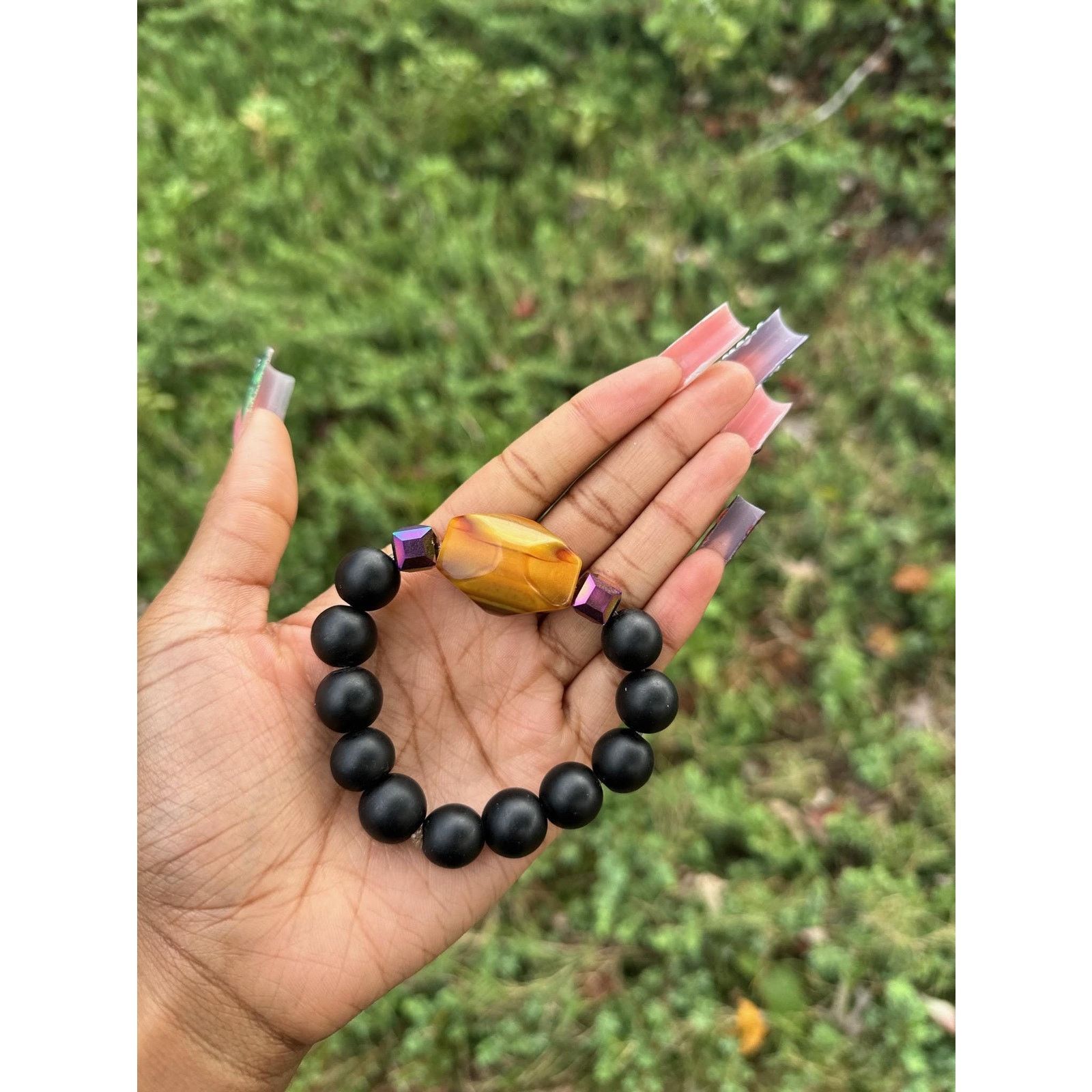 Nialaya × Other Handcrafted African matte charcoal beaded bracelets Size ONE SIZE - 4 Thumbnail