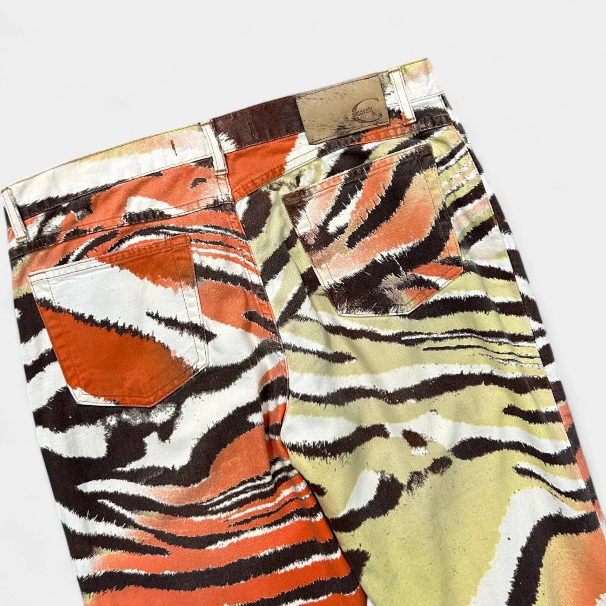 Roberto Cavalli Just Cavalli 2000s Psychedelic Orange Zebra Pants Size US 28 / EU 44 - 5 Thumbnail
