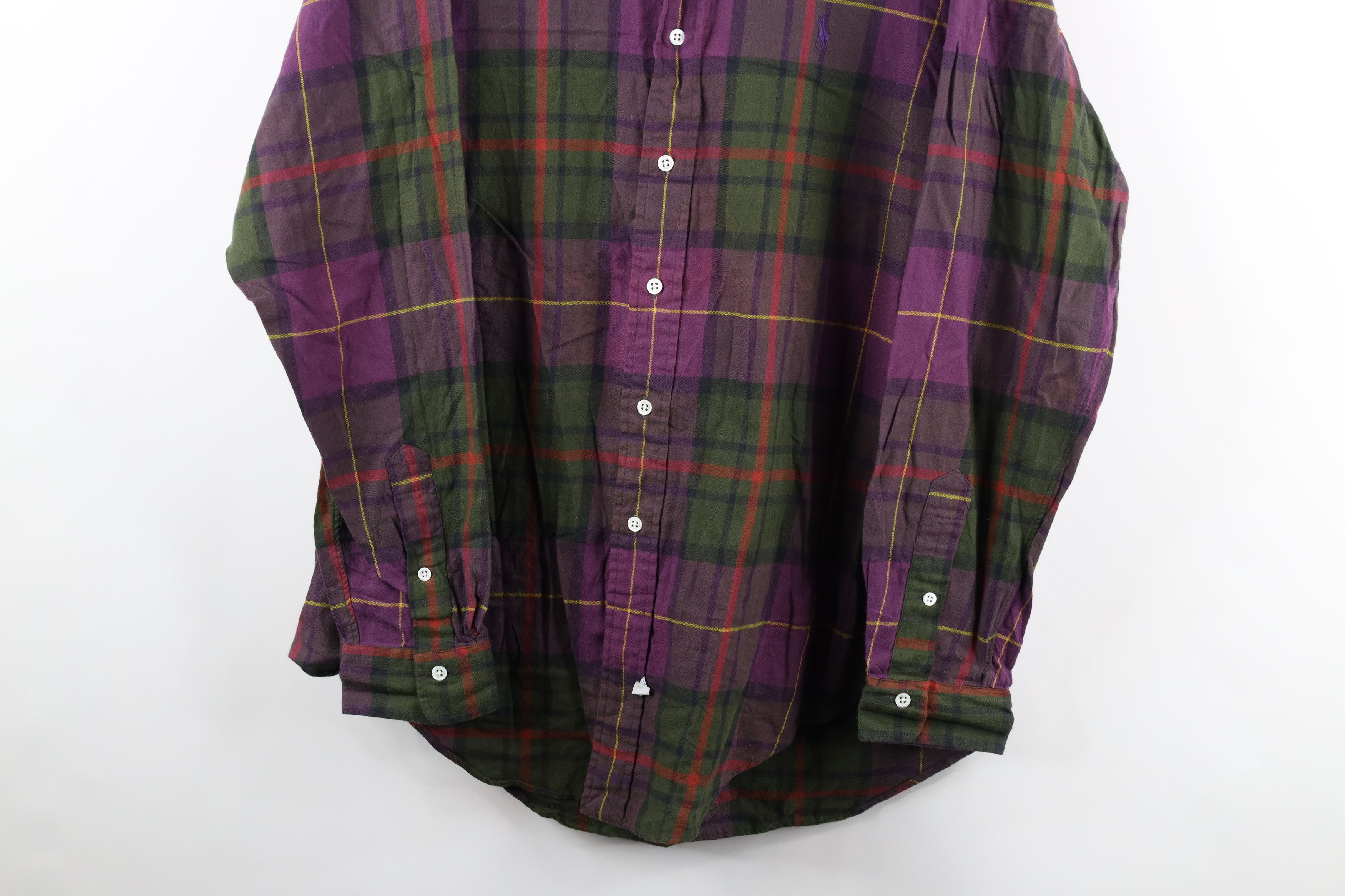 Ralph Lauren Vintage 90s Ralph Lauren Plaid Flannel Button Down Shirt Size US L / EU 52-54 / 3 - 3 Thumbnail