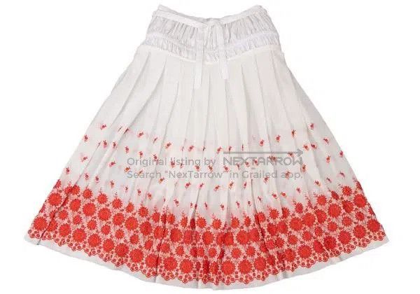 Comme des Garcons Comme Des Garcons size M White vintage floral design pleat Size 23" - 3 Thumbnail