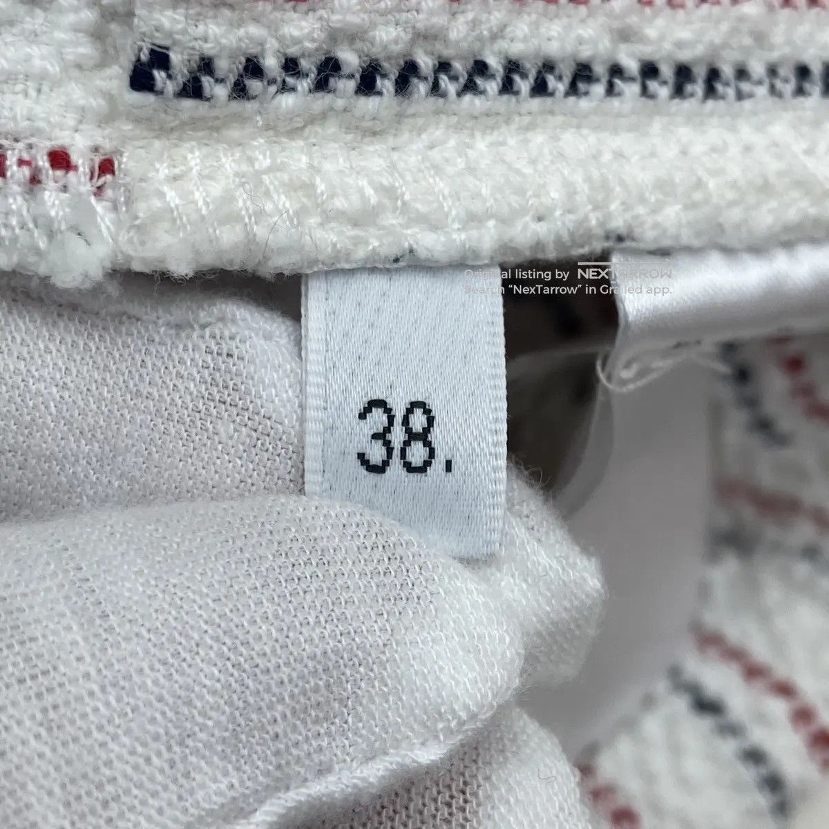 Thom Browne Vertical‑stripe V‑neck Knit Cardigan Kkkkwx2608 in White, Women's (Size Xs) — image 6 of 6