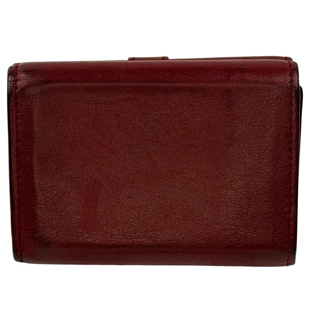 Yves Saint Laurent Saint Laurent Fold Pursee Tiny Compact Wallet YSL Bordeaux Size ONE SIZE - 4 Thumbnail