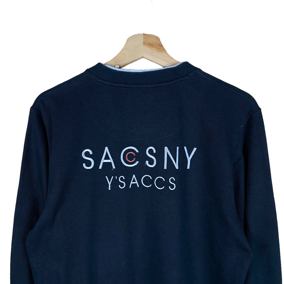 Y's × Y's for Men × Yohji Yamamoto VINTAGE SACSNY Y’SACCS SPELLOUT EMBROIDERED SWEATSHIRT Size US M / EU 48-50 / 2 - 2 Thumbnail