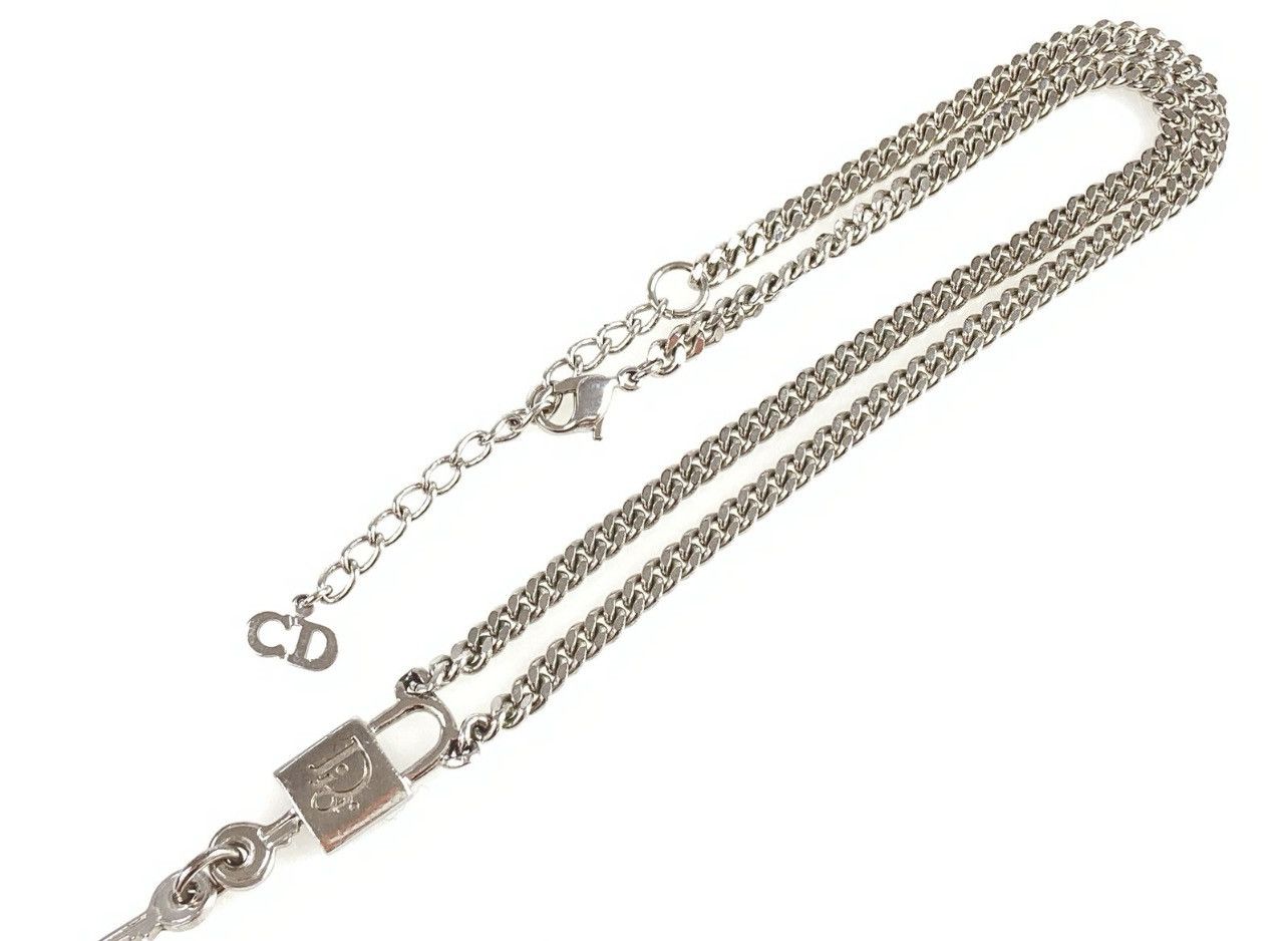 Dior Vintage Christian Dior Archive Padlock Key Necklace - Silver Size ONE SIZE - 8 Thumbnail
