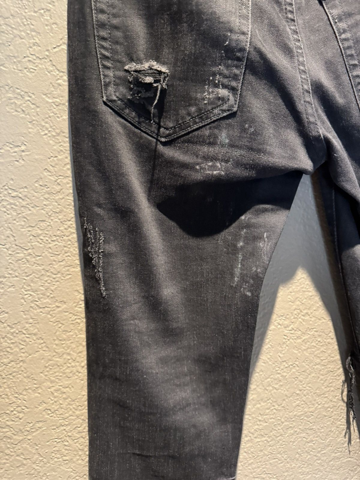 Crysp Denim Crysp Denim Distressed Black Thrashed Zippee Skinny Jeans Size US 30 / EU 46 - 15 Thumbnail