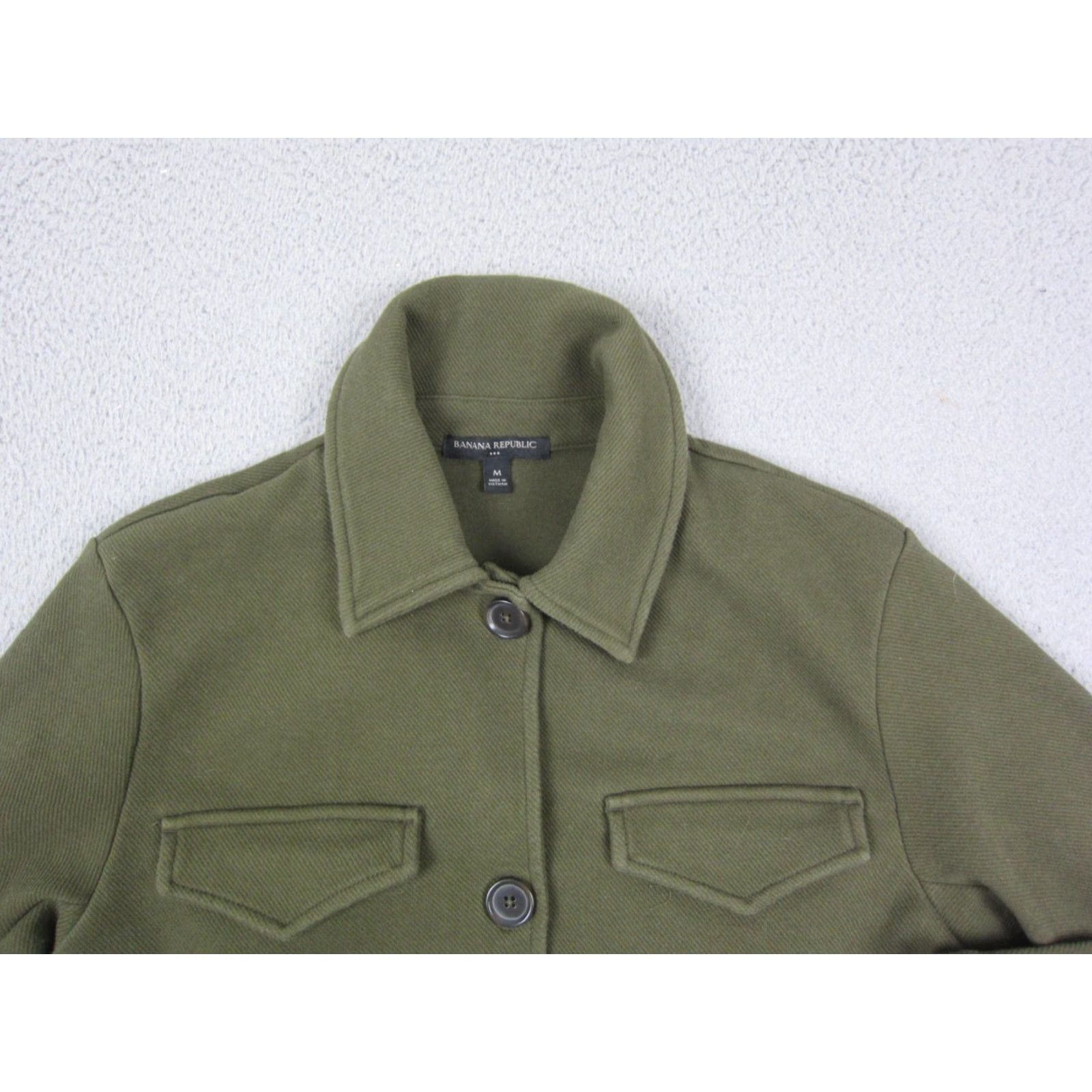 Banana Republic Banana Republic Jacket Womens M Olive Green Twill Pocket Boxy Size M / US 6-8 / IT 42-44 - 2 Thumbnail