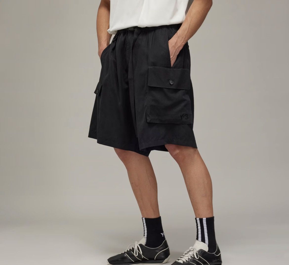 Y-3 Y-3 WASHED TWILL SHORTS (M Size) Size US 34 / EU 50 - 3 Thumbnail