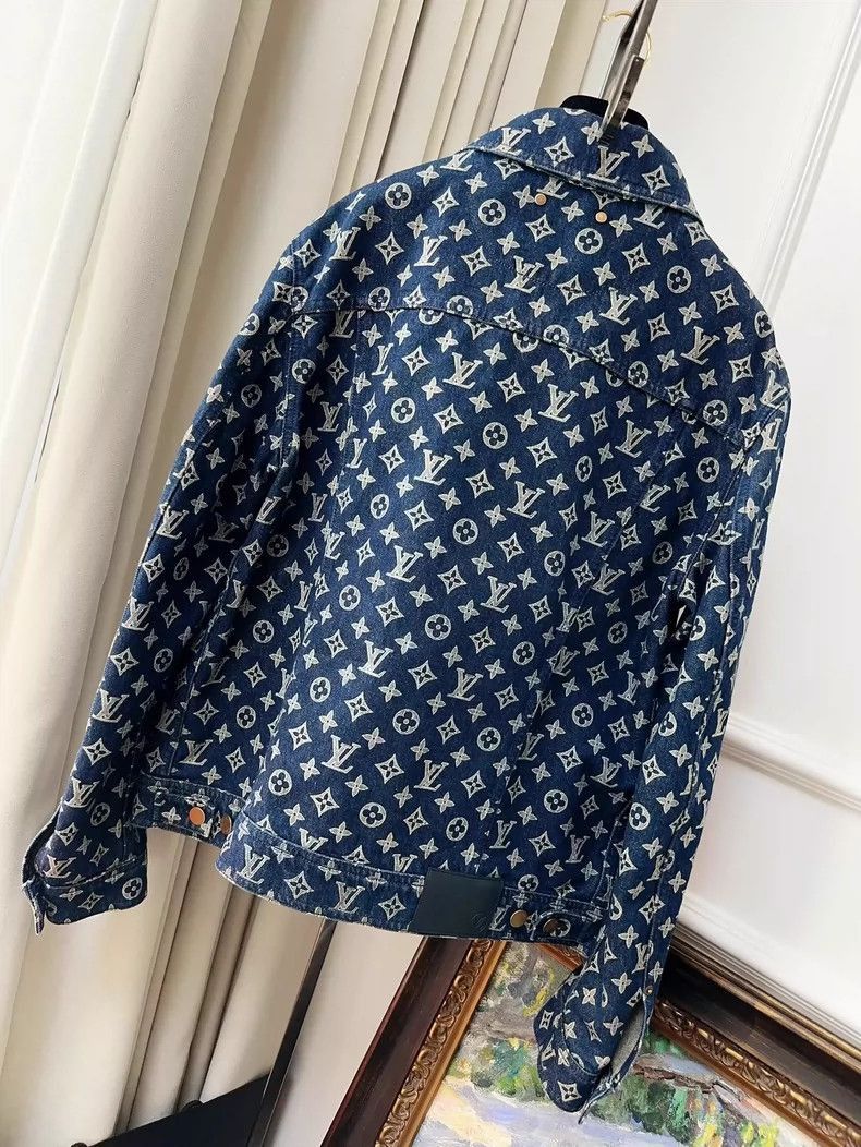 Louis Vuitton Louis Vuitton Blue Logo Denim Jacket-2506 Size L / US 10 / IT 46 - 2 Thumbnail