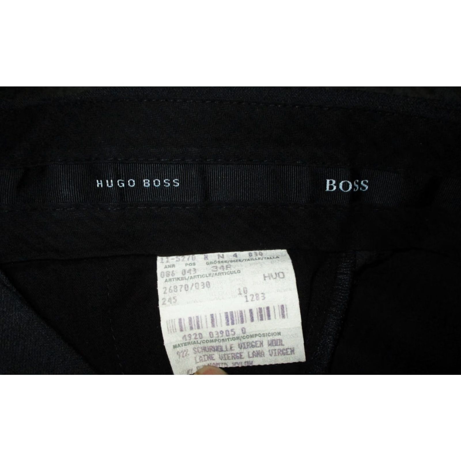 Hugo Boss HUGO BOSS Dark Gray Wool Pleated Dress Pants 33W 31L Mens Regular Pants Size 33-31 Gray Wool Dress Pants Mens Wool Pleated Front Charcoal Gray Boss Size US 33 - 5 Thumbnail