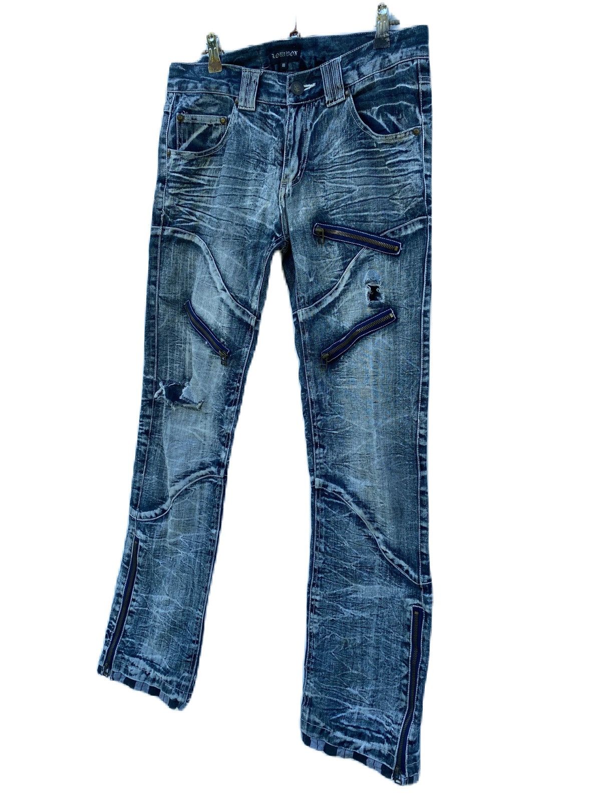 If Six Was Nine × LOWBOX × Le Grande Bleu (L.G.B.) JAPAN BRAND LOWBOX BONDAGE DESIGN FLARE LEG OPENING Size US 30 / EU 46 - 3 Thumbnail