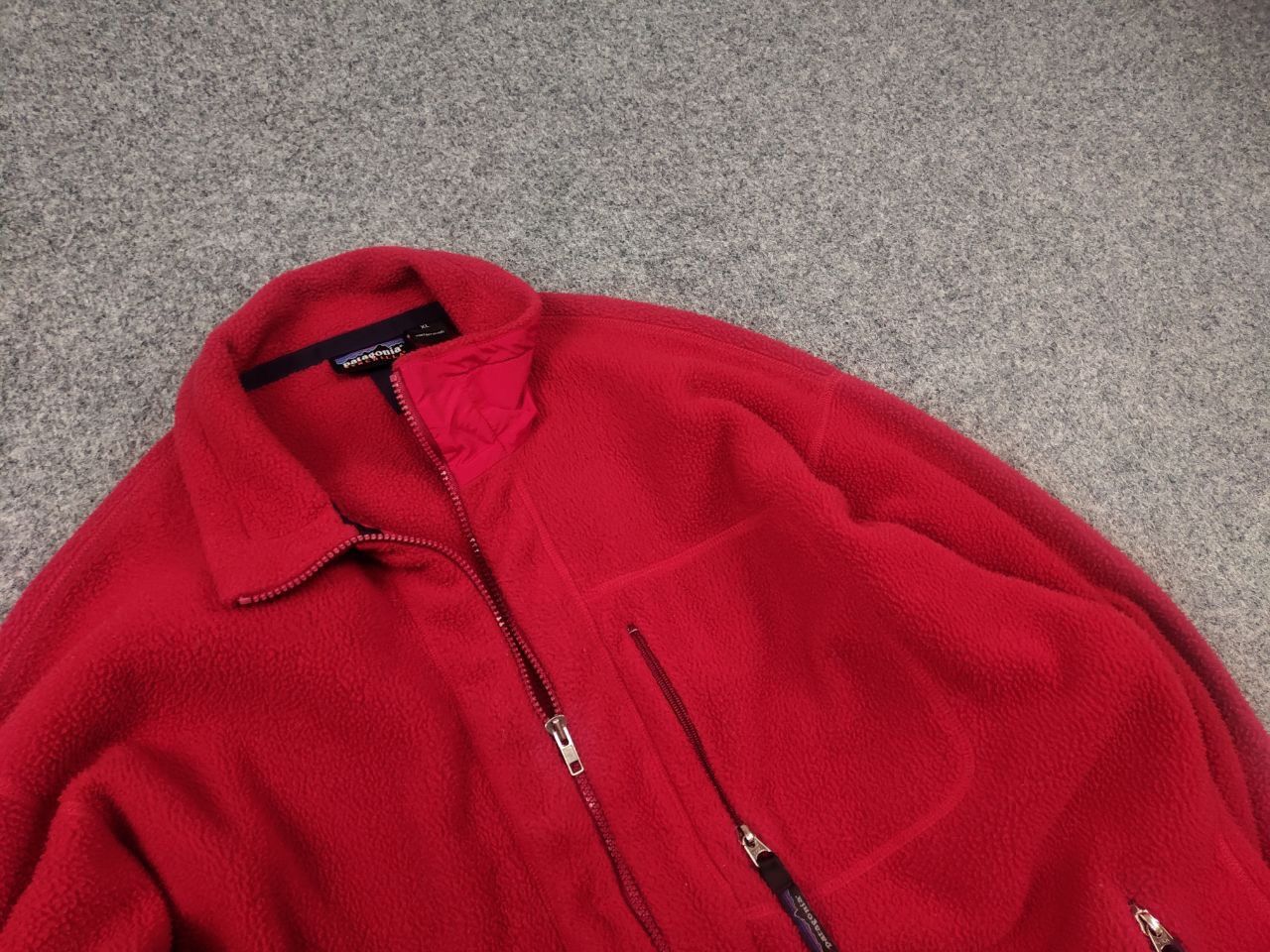 Patagonia Vintage 90's Patagonia Synchilla Zip Red Fleece Jacket 25410 Size US XL / EU 56 / 4 - 3 Thumbnail