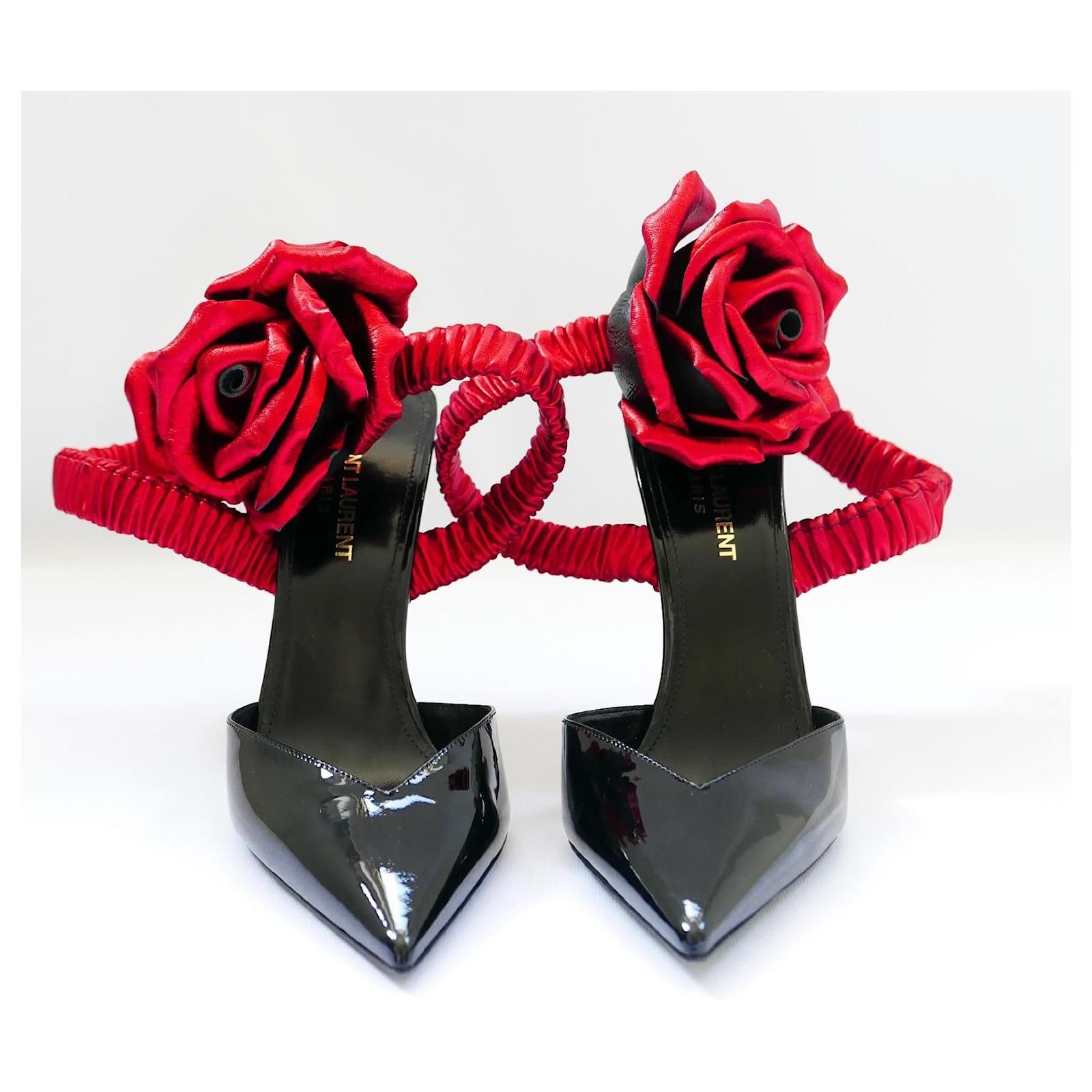Saint Laurent Paris Saint Laurent Fall 2017 Freja Rose 105 Heels Black Size US 8.5 / IT 38.5 - 7 Thumbnail