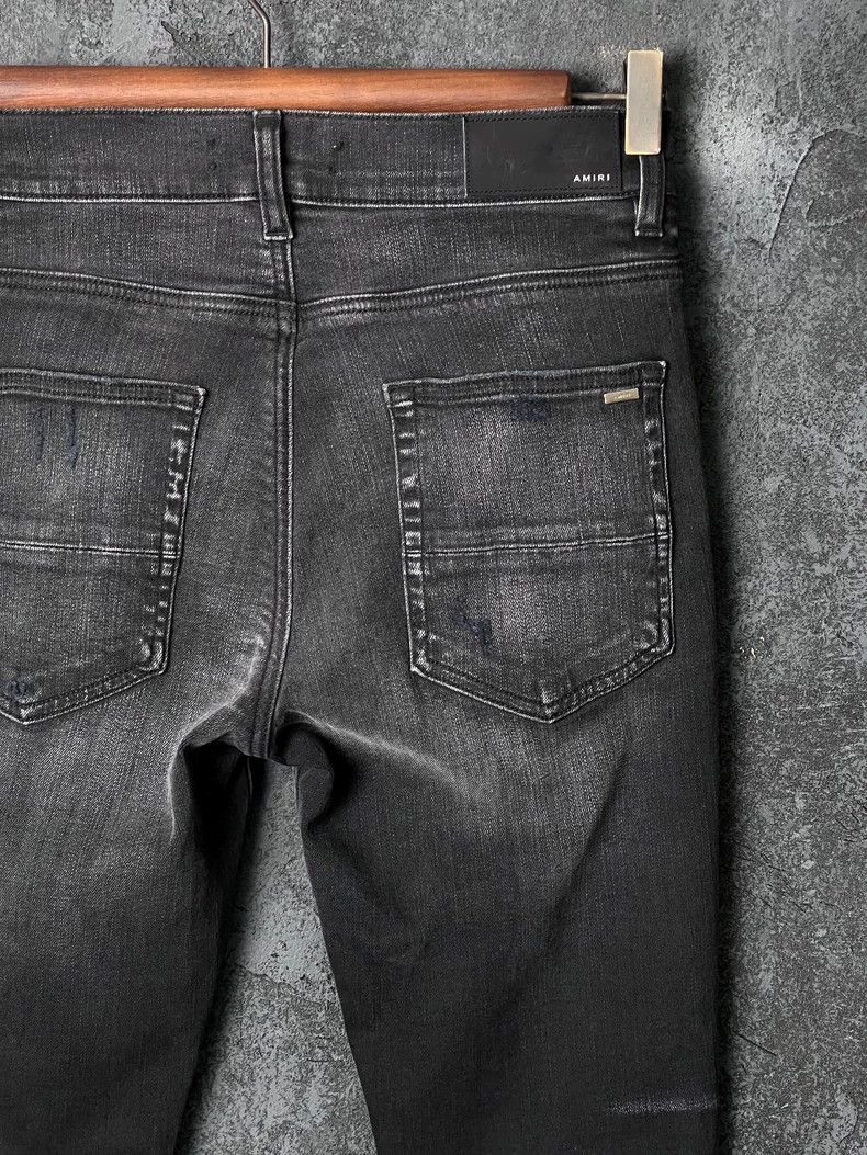 Amiri Amiri black and gray holey jeans Size US 30 / EU 46 - 6 Thumbnail
