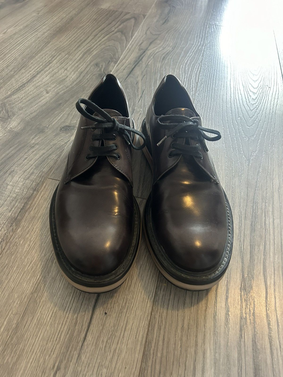Prada Platform Sole Derby Shoes Size US 9 / EU 42 - 4 Thumbnail