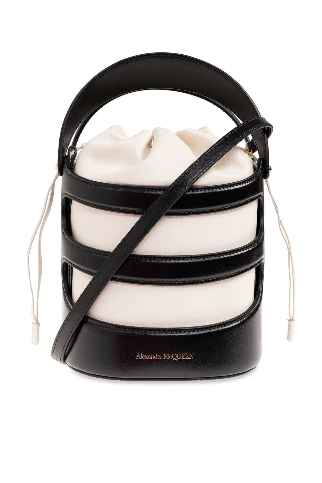 Alexander McQueen o1w1db10925 Size: OS/The Rise Mini Bucket in Black/White Size ONE SIZE - 3 Thumbnail