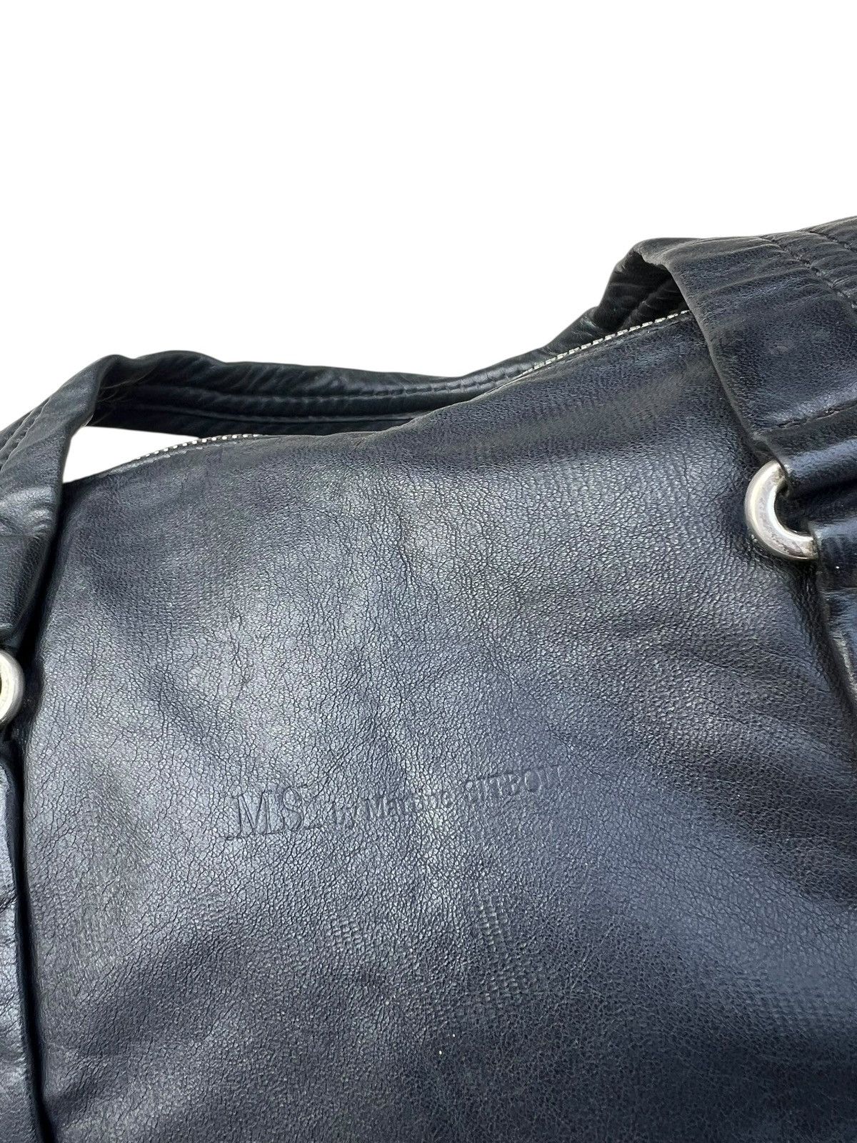 Leather Vintage 90s Martine Sitbon Distressed Patina Leather Bag Size ONE SIZE - 6 Thumbnail