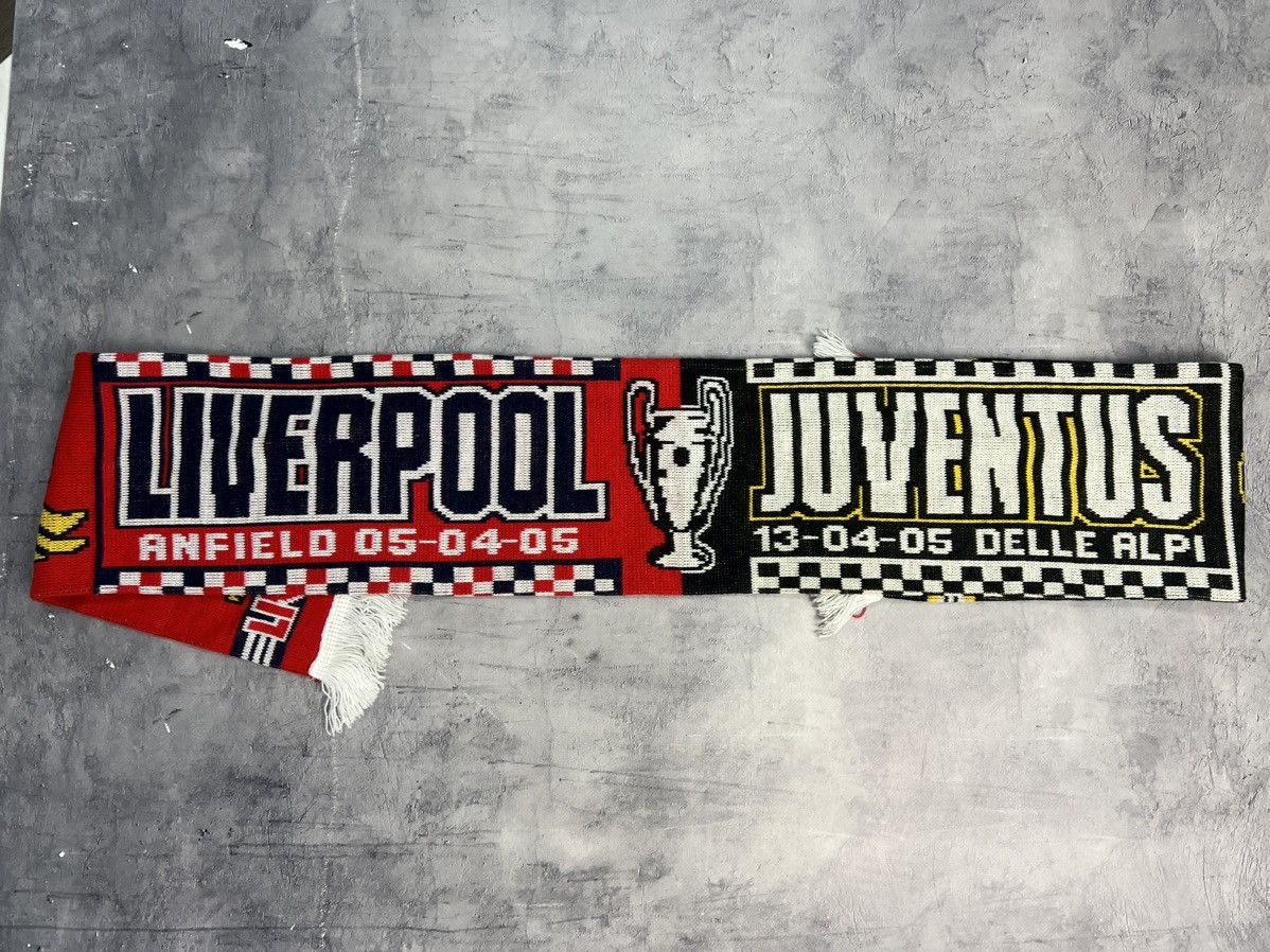 Vintage Vtg Scarf Liverpool x Juventus 2005 Size ONE SIZE - 3 Thumbnail