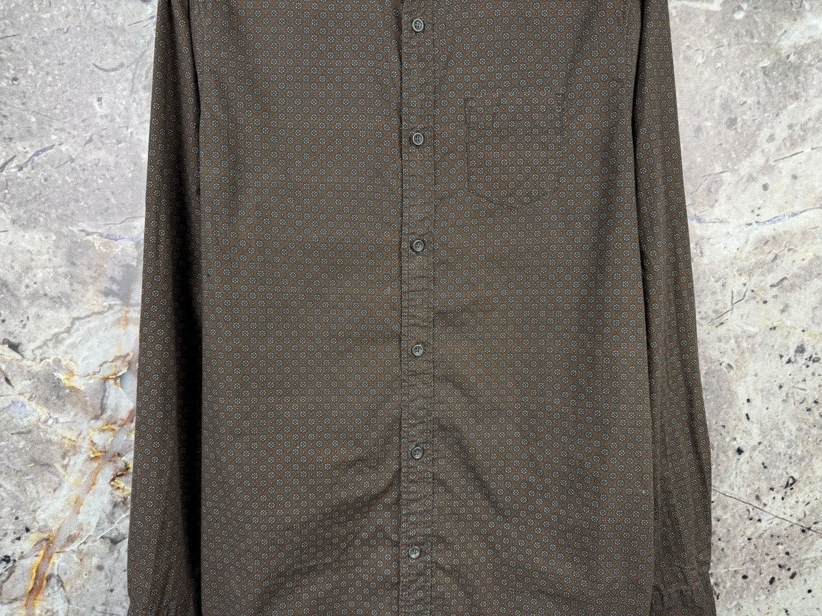 Allsaints AllSaints Vineland Shirt Brown Geometric Button Up Men Size US M / EU 48-50 / 2 - 3 Thumbnail