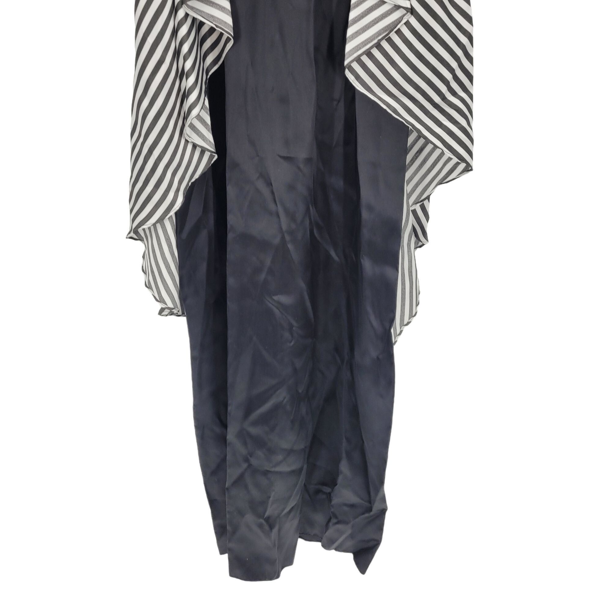 Vintage 80s Gown Maxi Dress XS Black Striped Bow Tail Beetlejuice Size XS / US 0-2 / IT 36-38 - 6 Thumbnail