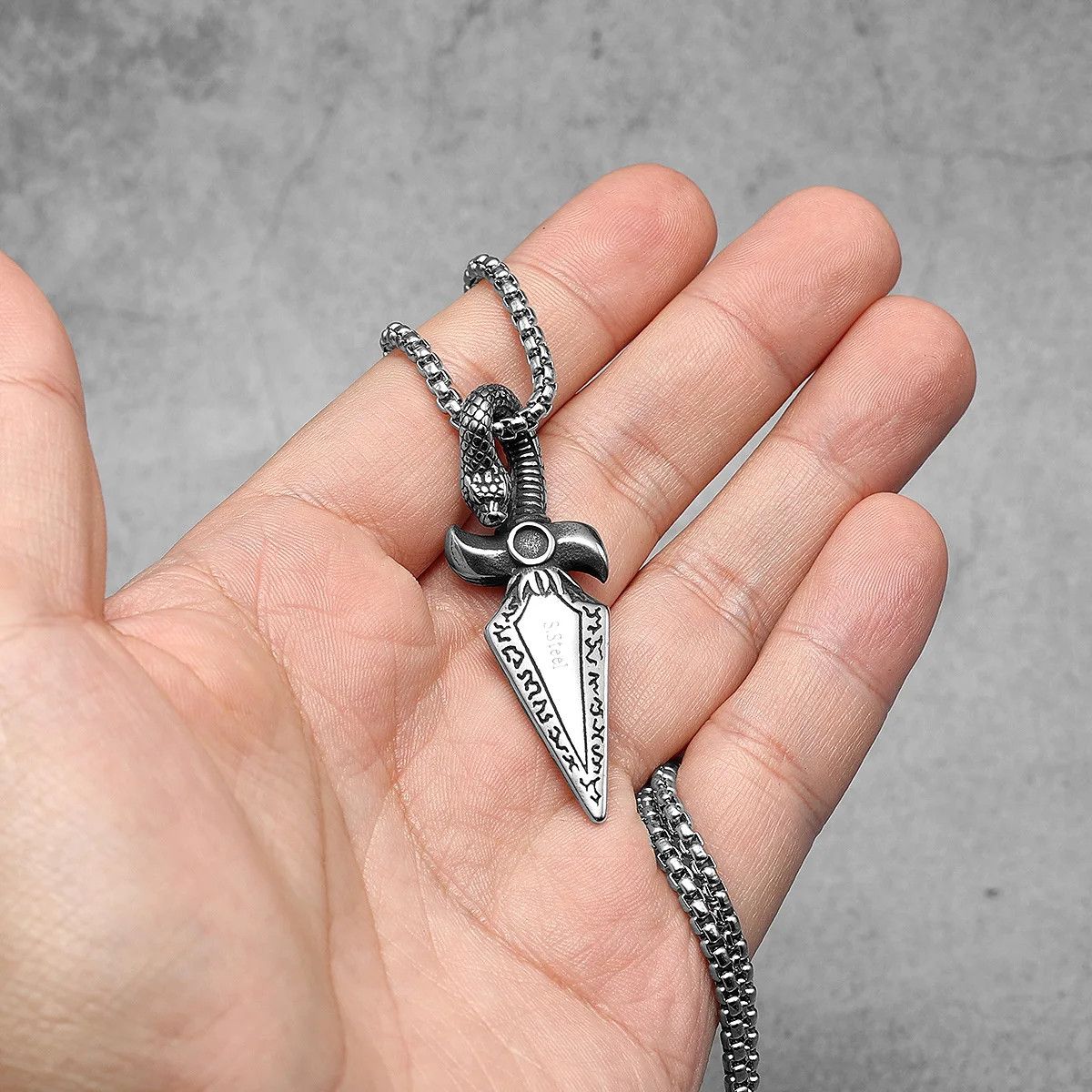 Jewelry Rune Dagger Pendants Retro Snake Knife Necklace Size ONE SIZE - 3 Thumbnail