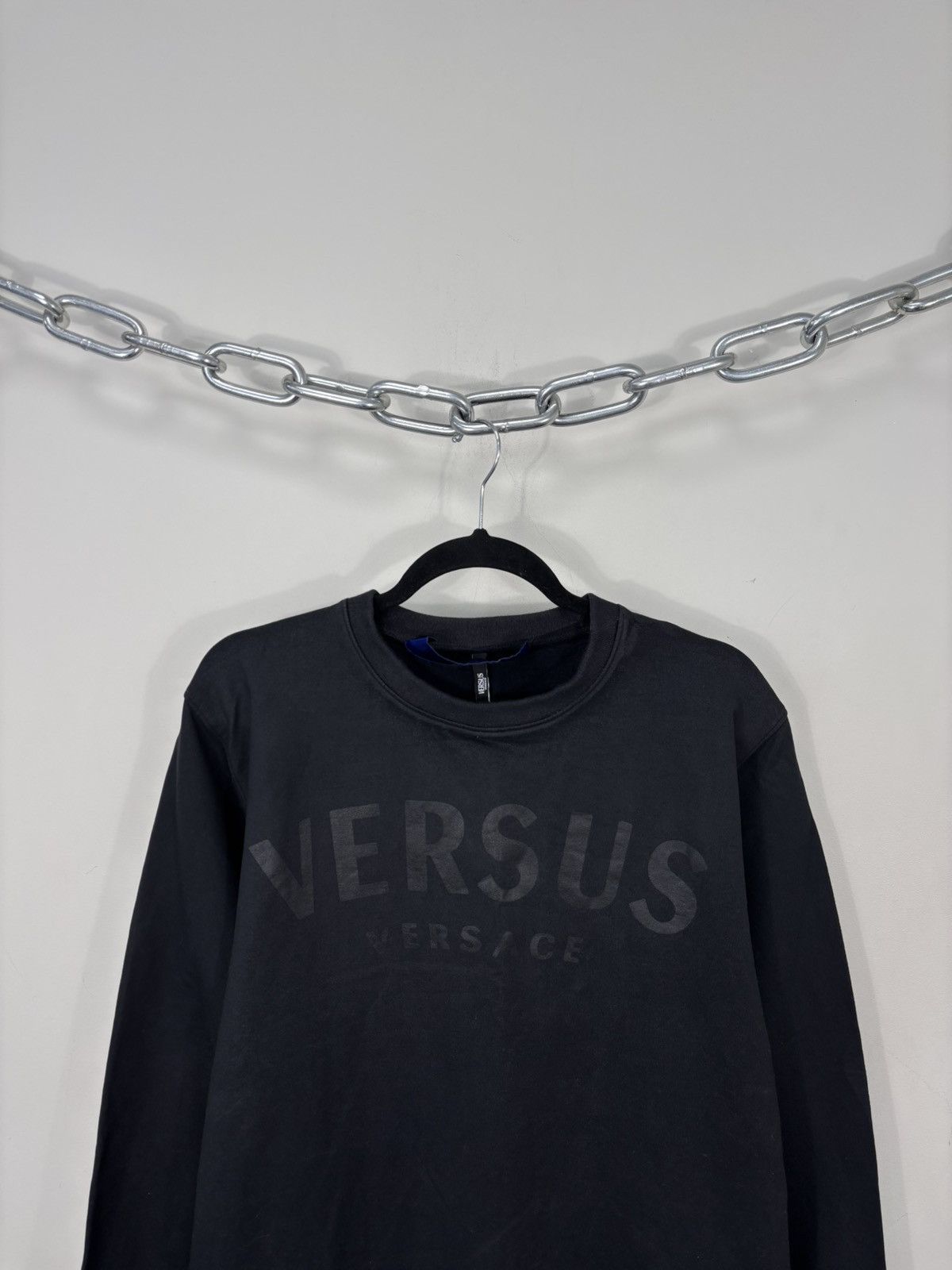 Versus Versace Gianni Versace Versus Men’s Big Logo Black Sweatshirt Size US M / EU 48-50 / 2 - 2 Thumbnail