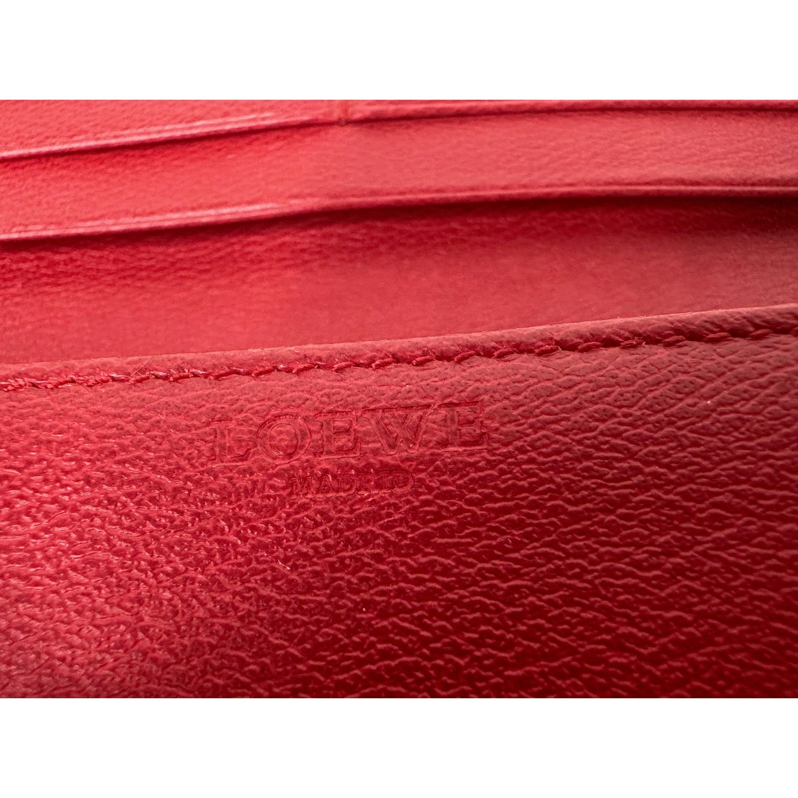 Loewe Loewe Anagram Flap Leather Continental Long Wallet - Red Size ONE SIZE - 5 Thumbnail