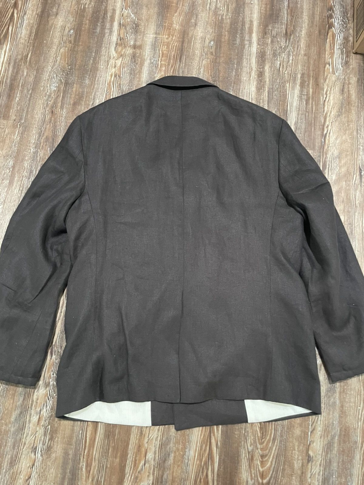 Zara Zara Linen Double Breasted Blazer 2x4 38R-40R Brown Size 38R - 8 Thumbnail