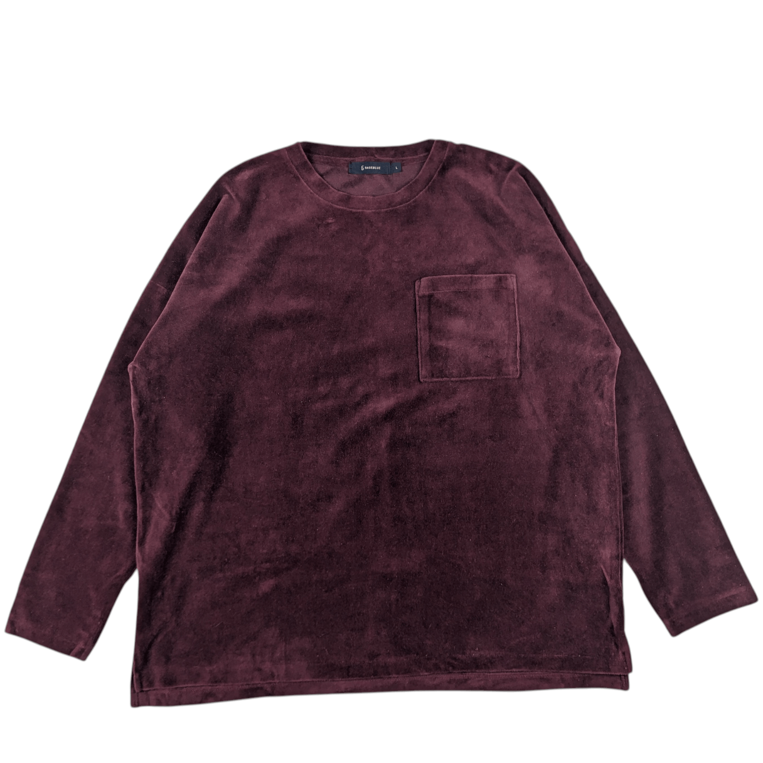 Japanese Brand RAGEBLUE Small Pocket Fleece Velvet Jumper Sweatshirt Size US L / EU 52-54 / 3 - 3 Thumbnail