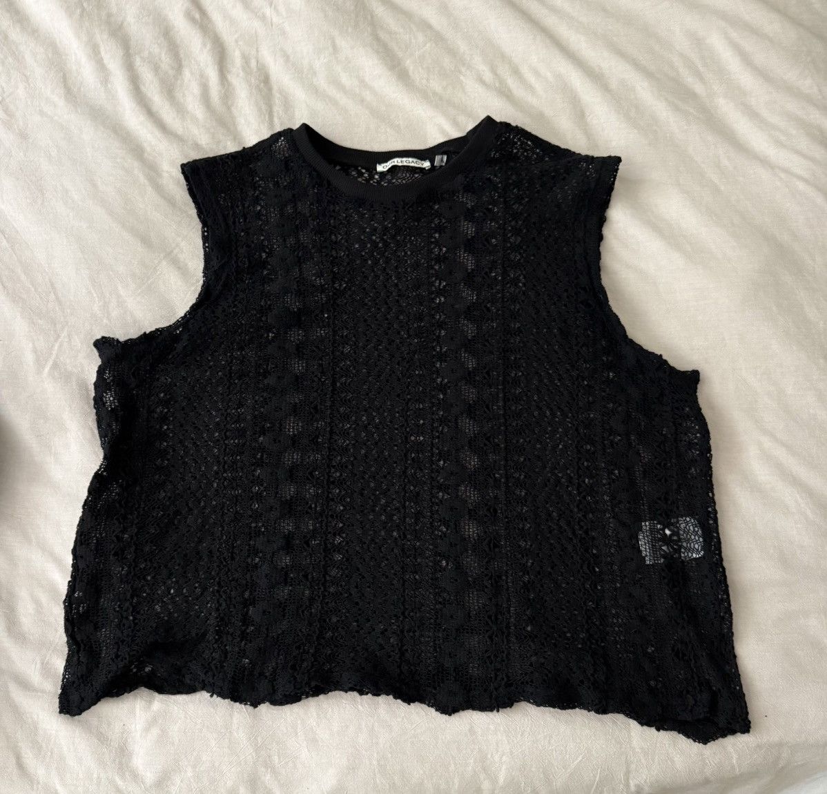 Our Legacy OUR LEGACY BOX SLEEVELESS BLACK CROCHET | Grailed