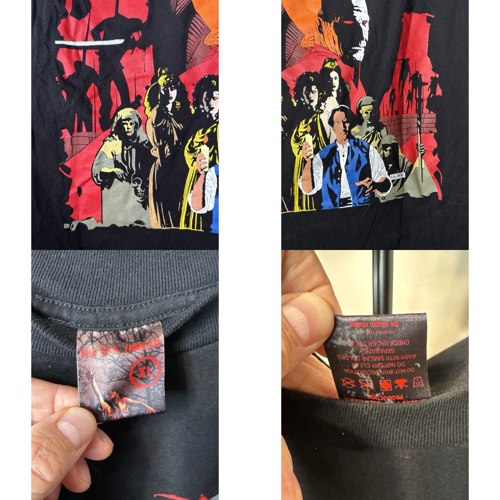 Vintage Bram Stoker’s Dracula Horror Movie T Shirt Black XL Crew Neck The Evil Thread Single Stitch Men Mens Size US XL / EU 56 / 4 - 8 Thumbnail
