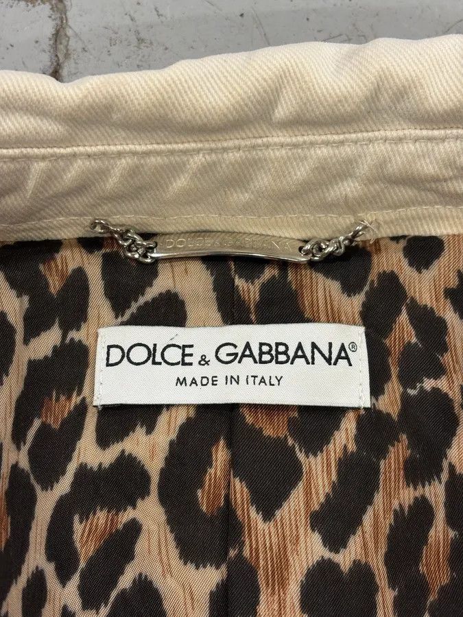 Dolce & Gabbana SS1999 Dolce & Gabbana Cream Light Denim Jacket Size XS / US 0-2 / IT 36-38 - 9 Thumbnail