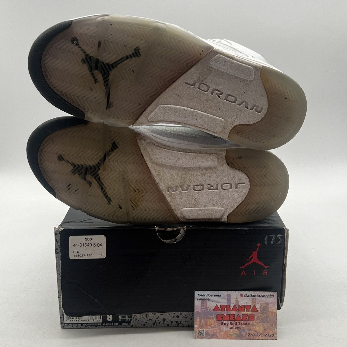 Jordan Brand Air Jordan 5 metallic white Size US 8 / EU 41 - 8 Thumbnail