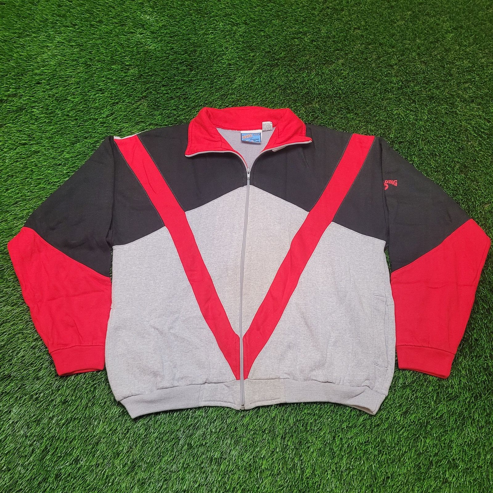 Spalding VTG 90s Spalding Track Jacket XXL Color Block Hip Hop Retro Size US XXL / EU 58 / 5 - 2 Thumbnail