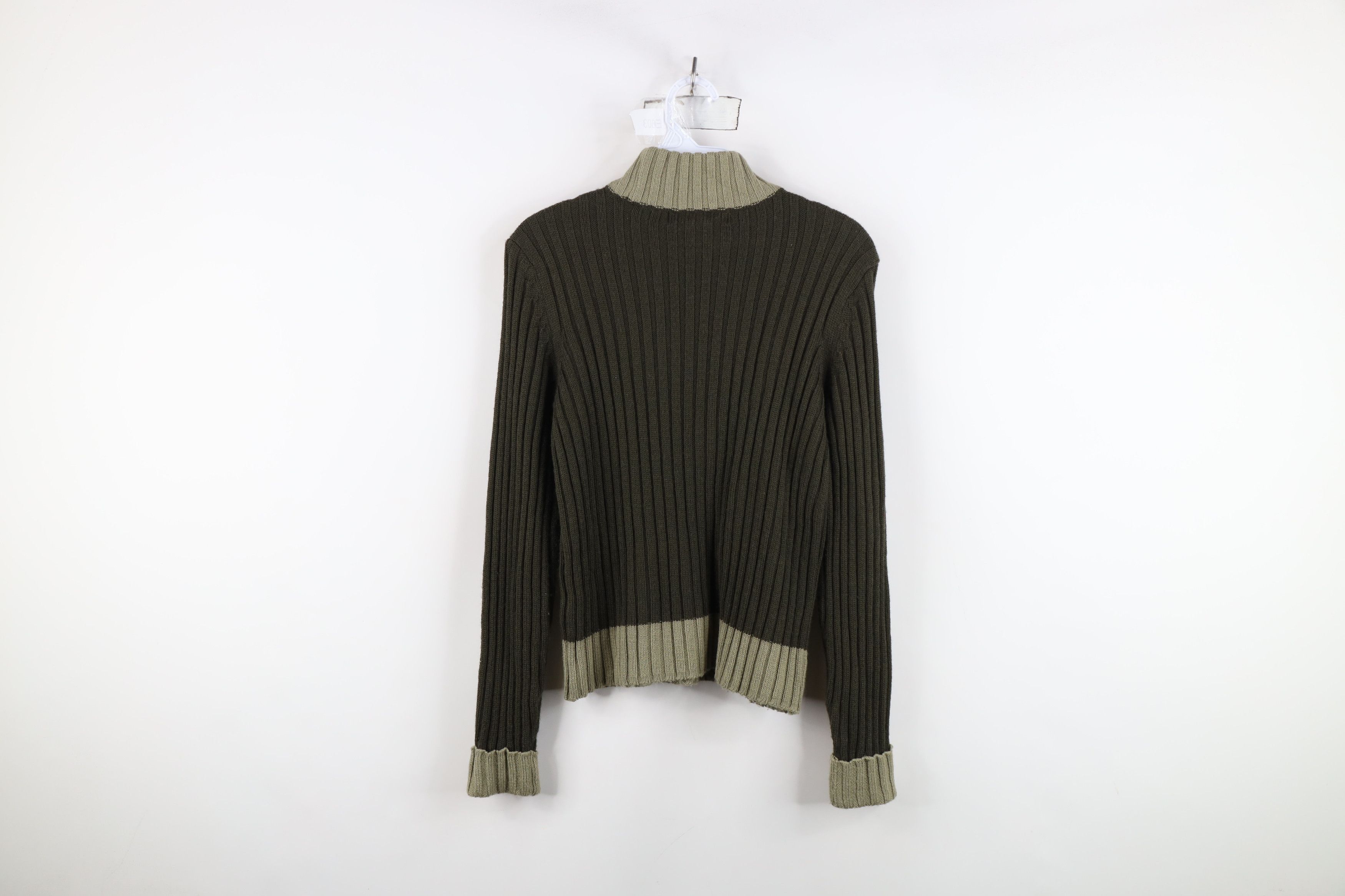 Vintage Vintage 90s Babydoll Wool Blend Chunky Ribbed Knit Sweater Size M / US 6-8 / IT 42-44 - 7 Thumbnail