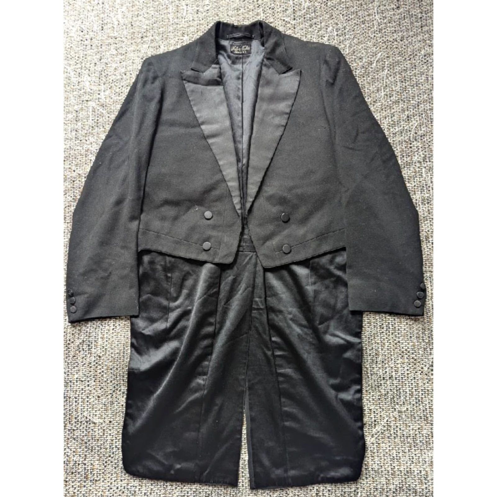 Vintage dated 1907 vintage TUXEDO tails jacket 34R victorian ANTIQUE custom bespoke Size 34R - 2 Thumbnail