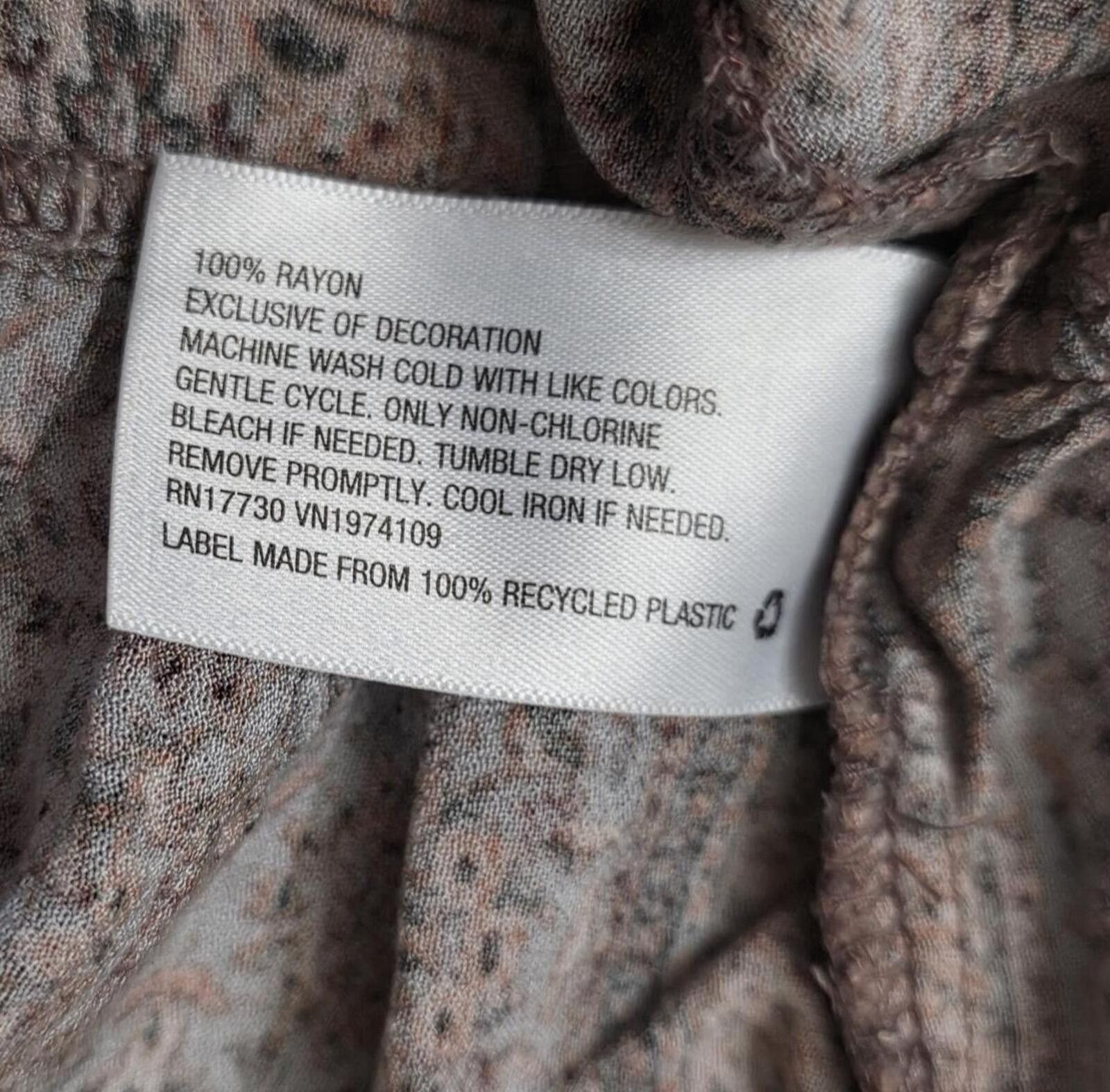 Other Knox Rose Boho Rayon Printed Ruffle Sleeve Top Size Small Size S / US 4 / IT 40 - 6 Thumbnail