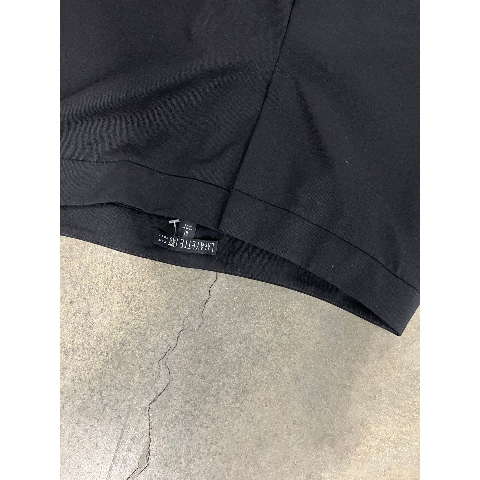 Lafayette 148 NWT Lafayette 148 Wool Straight Leg Black Career 10 Size 32" / US 10 / IT 46 - 2 Thumbnail