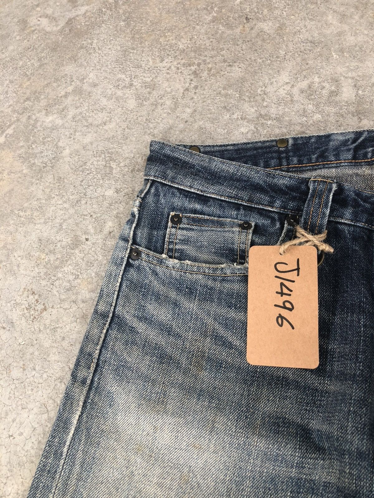 BUFFALO BOBS Buffalo Flared Selvedge Jeans Distressed Denim Size US 31 - 15 Thumbnail