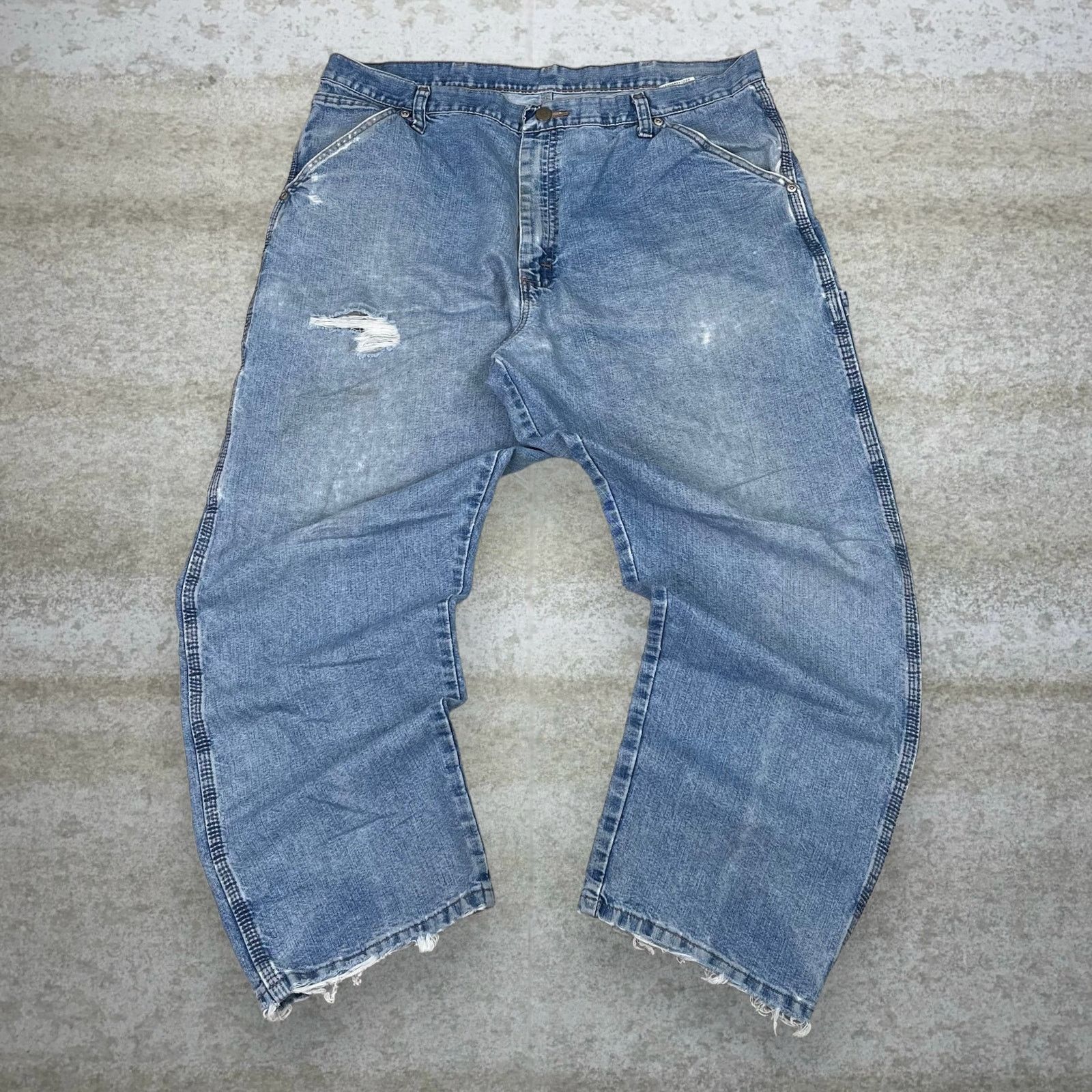 Wrangler Vintage Y2K Wrangler Carpenter Jeans 38x29 Baggy Light Wash Size US 38 / EU 54 - 2 Thumbnail