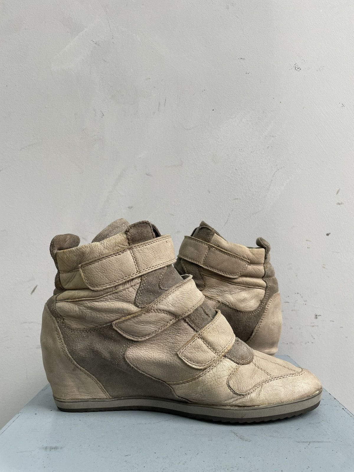 Geox Heel leather boots Isabel Marant style wedge sneakers y2k Size US 9 / IT 39 - 11 Thumbnail
