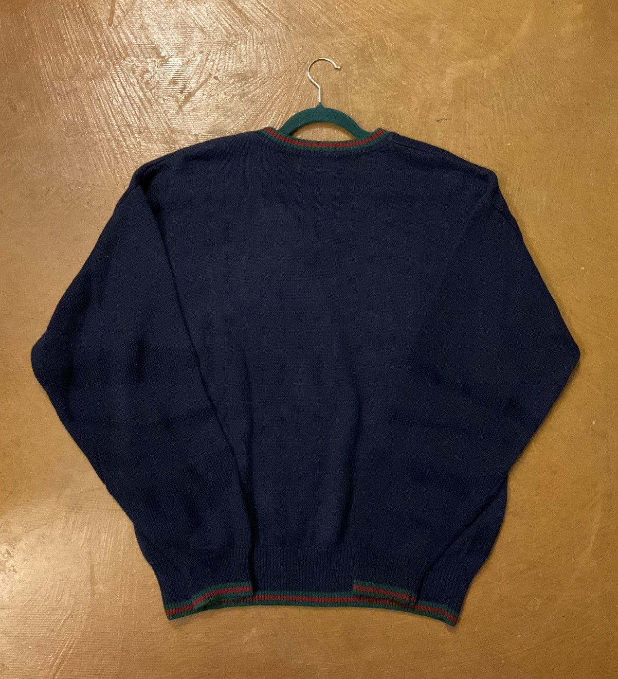 Other Polo Ralph Lauren Navy V-Neck Sweater with Golfer Motif Size US M / EU 48-50 / 2 - 2 Thumbnail