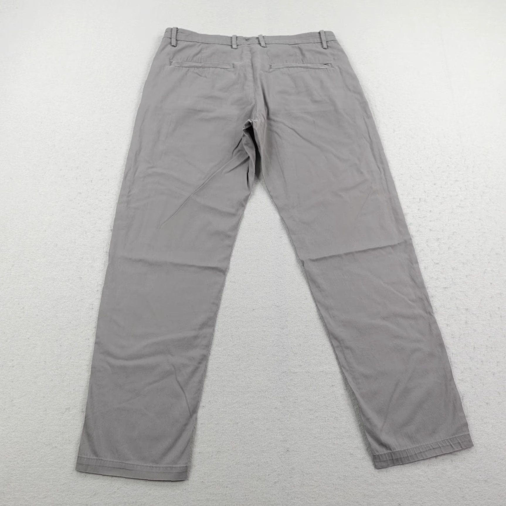 Vintage Birddogs Pants Mens 32 Gray Chino Straight Leg Casual Regular 32 Inseam 29 in Flat Front Golf Flex Pockets Logo Size US 32 / EU 48 - 5 Thumbnail