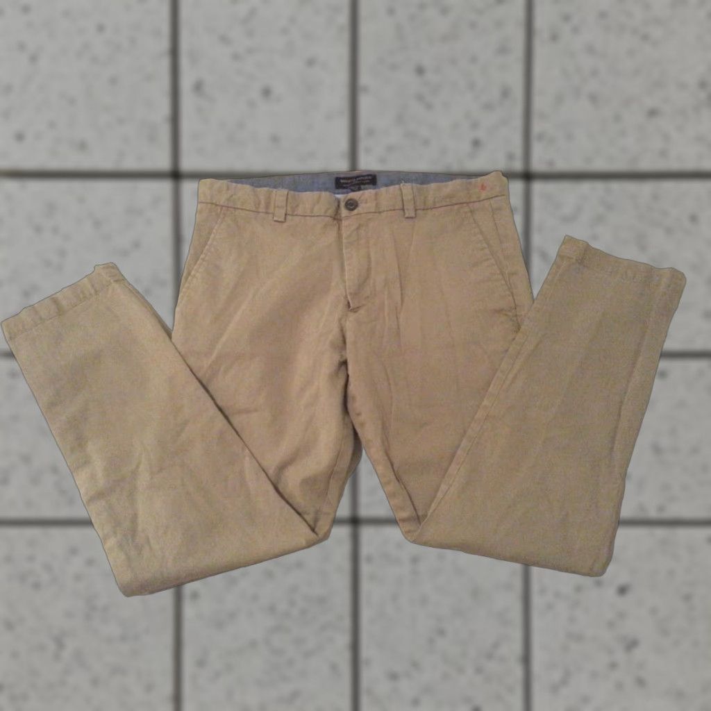 Banana Republic Mens Banana Republic Pants 33x30 34x30 Cotton Khaki Slack Chino Dress Trouser Size US 33 - 1 Thumbnail