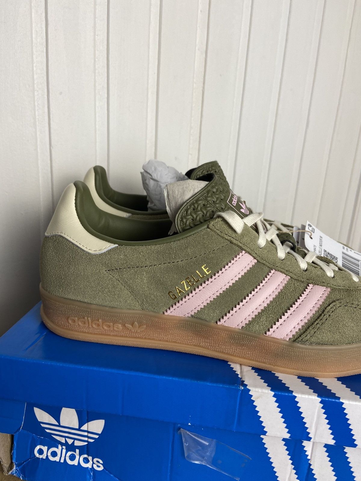 Adidas New adidas Gazelle Indoor "Focus Olive" rare size 7,5US Size US 7.5 / IT 37.5 - 12 Thumbnail