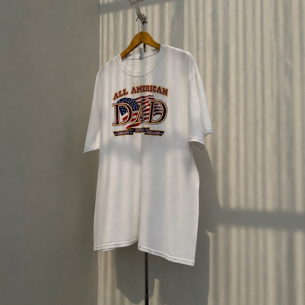 Vintage Jerzees Dri-Power “All American Dad” Graphic T-Shirt Size US XL / EU 56 / 4 - 1 Thumbnail