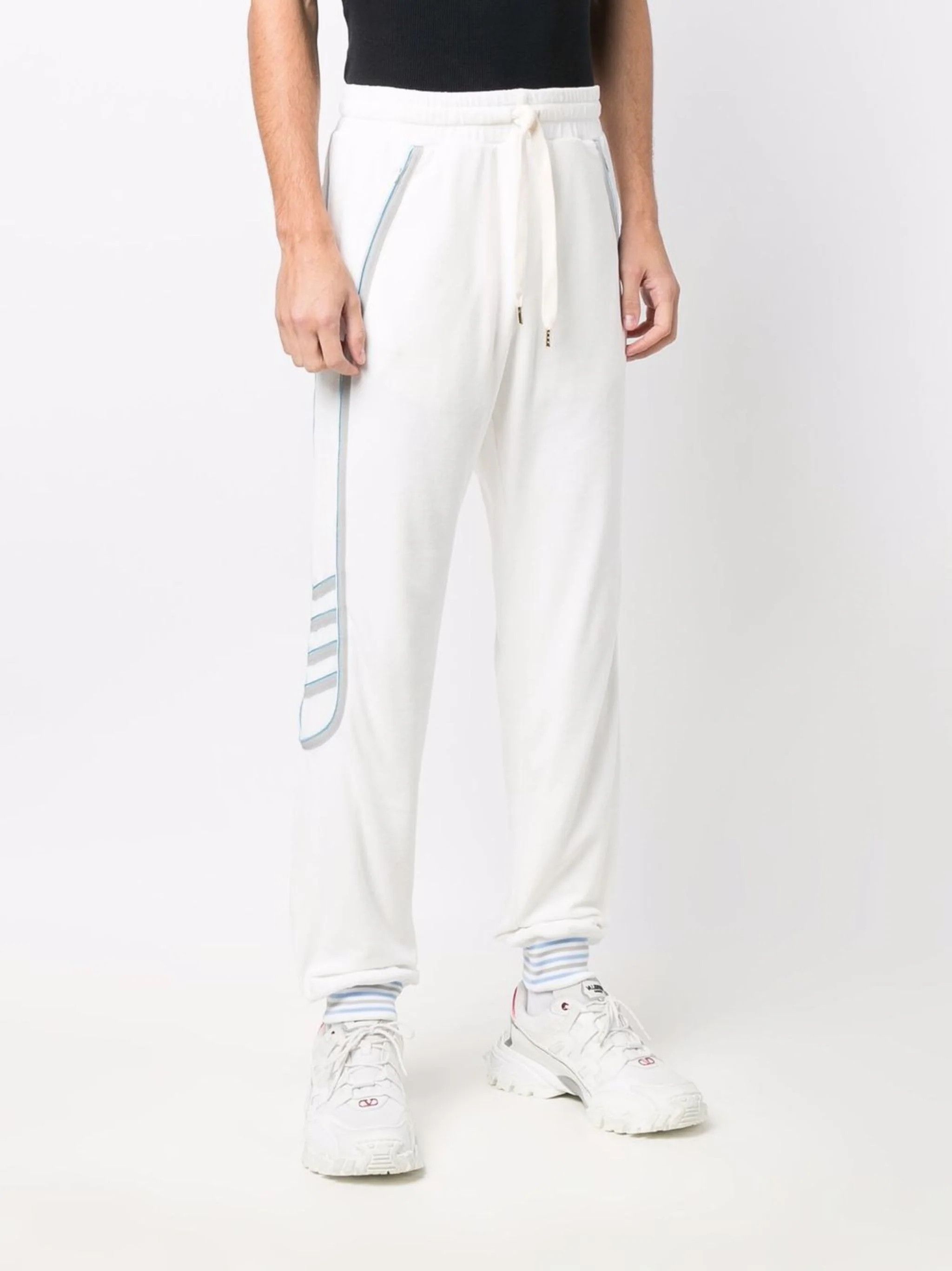 Casablanca White Racing Velour Track Pants Size US 28 / EU 44 - 2 Thumbnail