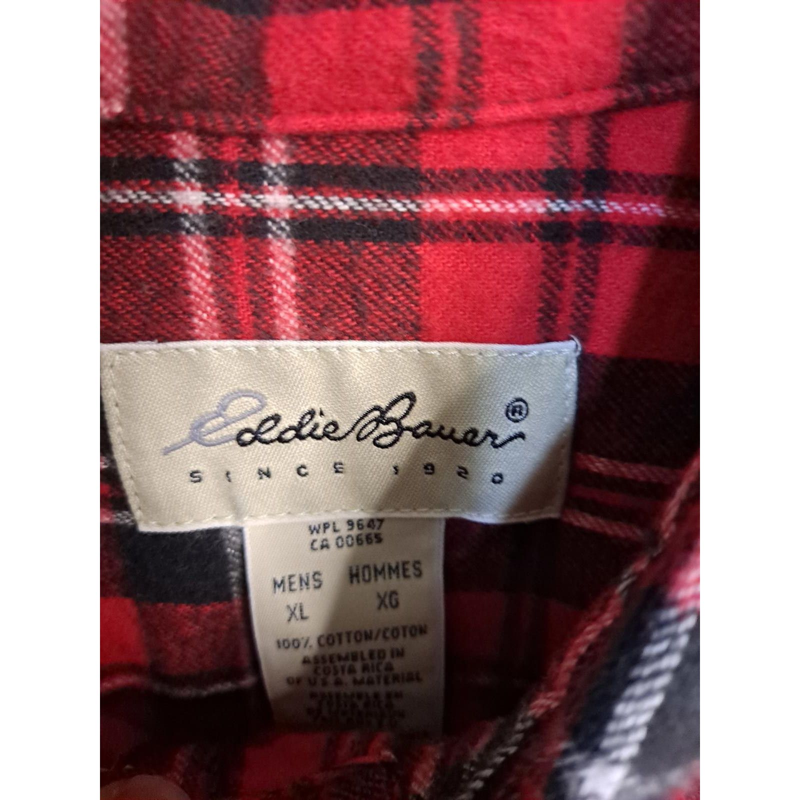 Eddie Bauer Eddie Bauer Red, Black and White Button Up Flannel Size XL Size US XL / EU 56 / 4 - 3 Thumbnail