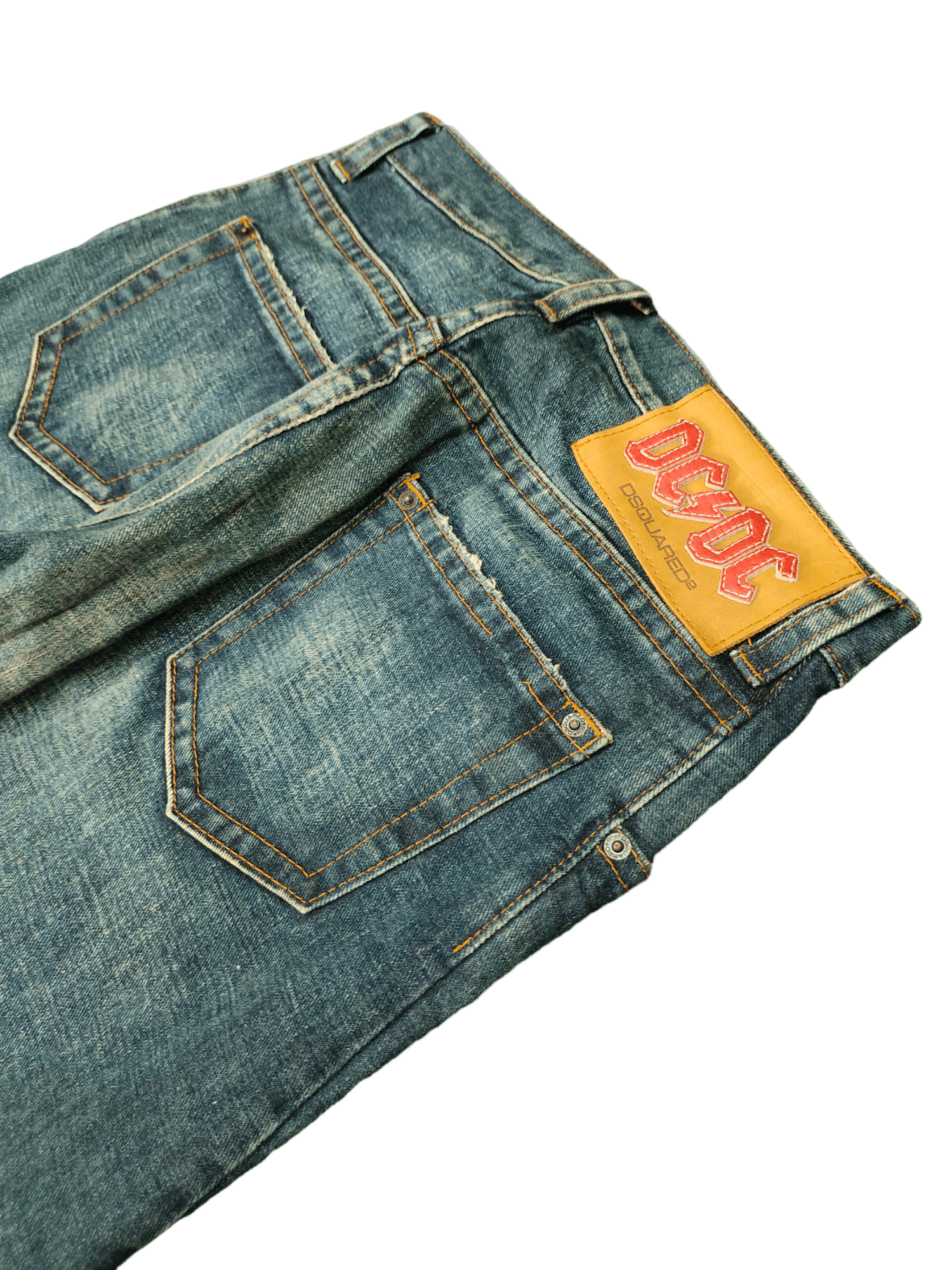 Dsquared2 Dsquared2 Leather Craft Patchwork Denim Jeans Size US 33 - 13 Thumbnail