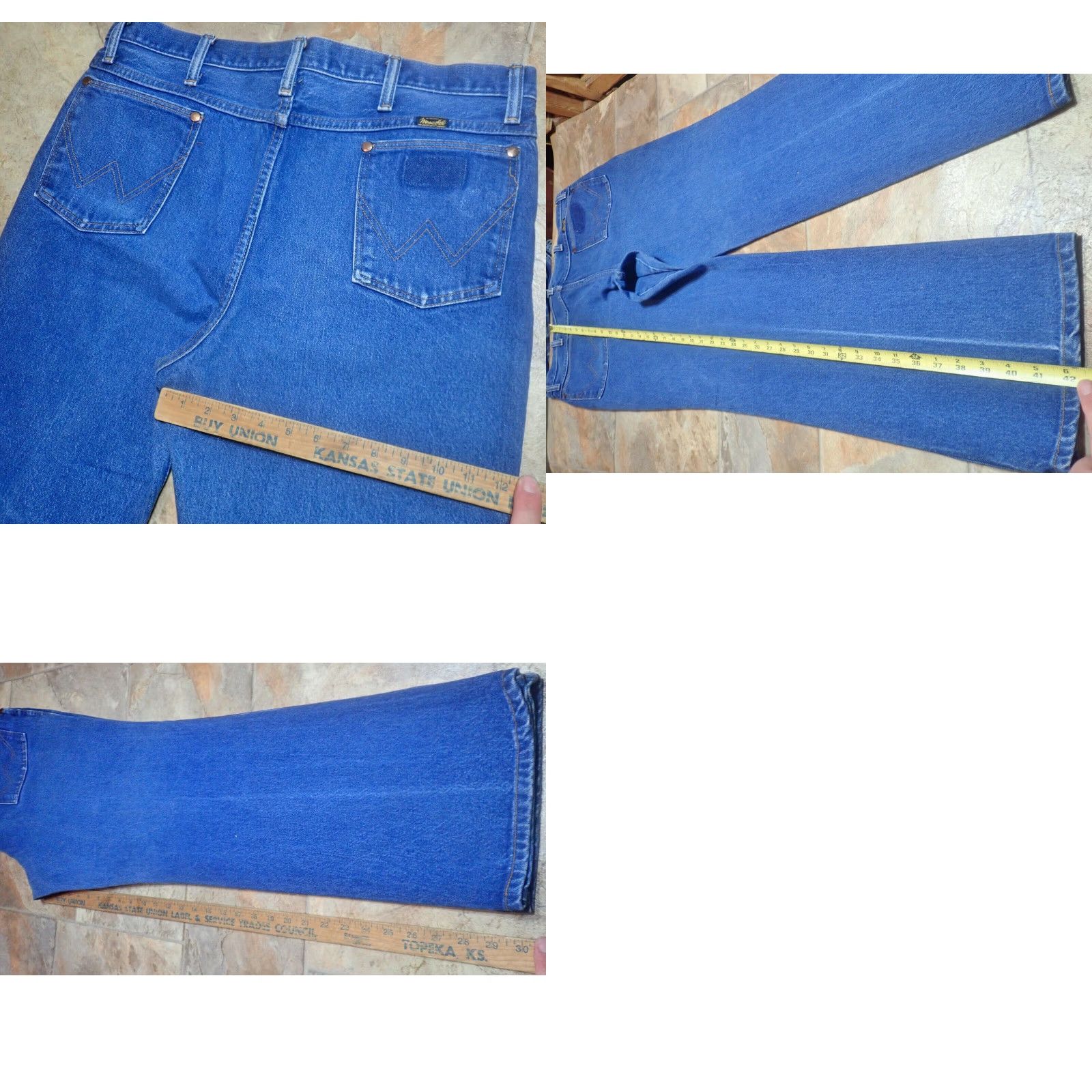 Wrangler Vintage Wrangler 13MWZ Men's 5-Pocket Straight Leg Jeans 36 Adult Blue Denim 70s Cowboy Western Made in USA Size US 36 / EU 52 - 8 Thumbnail